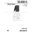 SONY SSMB215 Service Manual cover photo