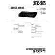 SONY XEC-505 Service Manual cover photo