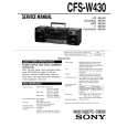 SONY CFS-W430 Service Manual cover photo