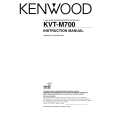 KENWOOD KVTM700 Owner's Manual cover photo