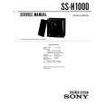 SONY SS-H1000 Service Manual cover photo