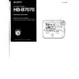 SONY HB-B7070 Owner's Manual cover photo