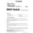 PIONEER GM-222/XR/ES Service Manual cover photo