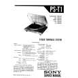 SONY PST1 Service Manual cover photo