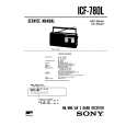SONY ICF780L Service Manual cover photo