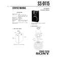 SONY SSD115 Service Manual cover photo