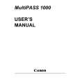 CANON MULTIPASS 1000 Owner's Manual cover photo