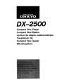 ONKYO DX-2500 Owner's Manual cover photo