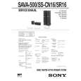 SONY SSSR16 Service Manual cover photo