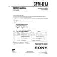SONY CFMD1J Service Manual cover photo