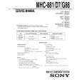 SONY MHC-D7 Service Manual cover photo