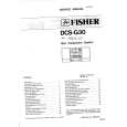 FISHER DCSG30 Service Manual cover photo