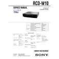 SONY RCDW10 Service Manual cover photo