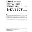 PIONEER S-DV390T/SXTW/WL5 Service Manual cover photo