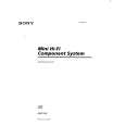 SONY MHC-D6 Owner's Manual cover photo