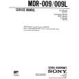 SONY MDR-009 Service Manual cover photo