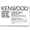 KENWOOD KRC503 Owner's Manual cover photo