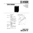 SONY SSH1600 Service Manual cover photo