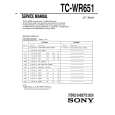 SONY TC-WR651 Service Manual cover photo