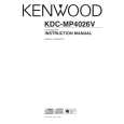 KENWOOD KDC-MP4026V Owner's Manual cover photo