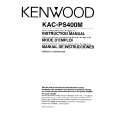 KENWOOD KACPS400M Owner's Manual cover photo