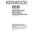 KENWOOD KAC927 Owner's Manual cover photo