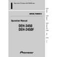 PIONEER DEH-3450/XM/ES Owner's Manual cover photo