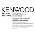 KENWOOD KRC309S Owner's Manual cover photo