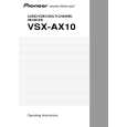PIONEER VSX-AX10/SB Owner's Manual cover photo