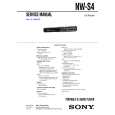 SONY NWS4 Service Manual cover photo