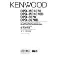 KENWOOD DPX-MP4070 Owner's Manual cover photo