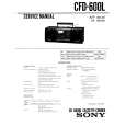 SONY CFD-600L Service Manual cover photo