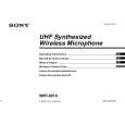 SONY WRT-807A Owner's Manual cover photo