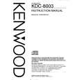 KENWOOD KDC8003 Owner's Manual cover photo