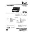 SONY D32 Service Manual cover photo