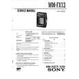 SONY WMFX13 Service Manual cover photo