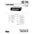 SONY XE-744 Service Manual cover photo