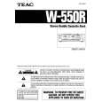 TEAC W550R Owner's Manual cover photo