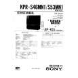 SONY KPRS46MN1 Service Manual cover photo