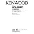 KENWOOD DPX-770MD Owner's Manual cover photo