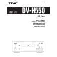 TEAC DV-H550 Owner's Manual cover photo