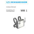 SENNHEISER WM 1 Owner's Manual cover photo