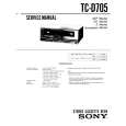 SONY TC-D705 Service Manual cover photo