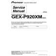 PIONEER GEX-P920XM Service Manual cover photo
