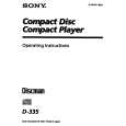 SONY D-335 Owner's Manual cover photo