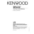 KENWOOD DPX410 Owner's Manual cover photo