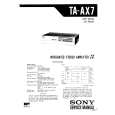 SONY TAAX7 Service Manual cover photo