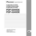 PIONEER PDP504HDE Owner's Manual cover photo