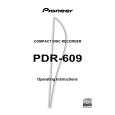PIONEER PDR-609/KU/CA Owner's Manual cover photo
