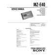 SONY MZ-E40 Service Manual cover photo